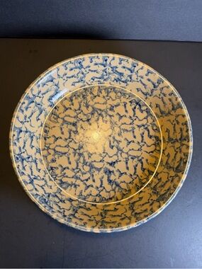 Robinson-Ransbottom Pottery Blue Spongeware Pie Plate